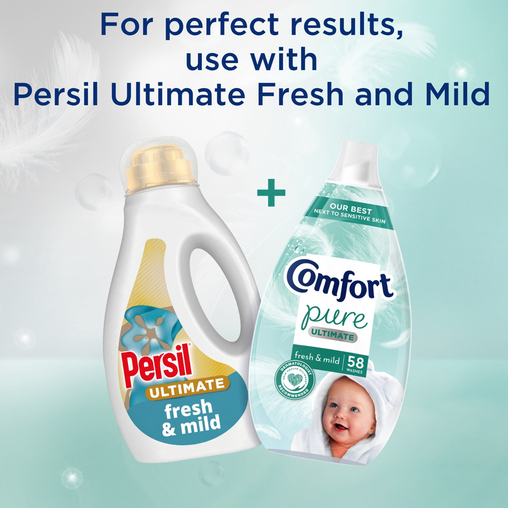 Comfort Pure Ultimate Fresh and Mild Ultra Concentrated Fabric Conditioner 58 Washes 870ml 6 Pack Image 6