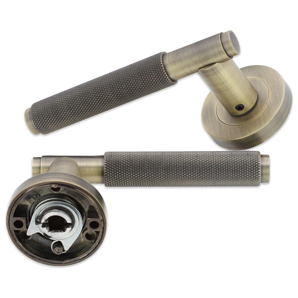 Spira Brass Connaught Matt Antique Lever On Rose Door Handle 2 Pack Image 3