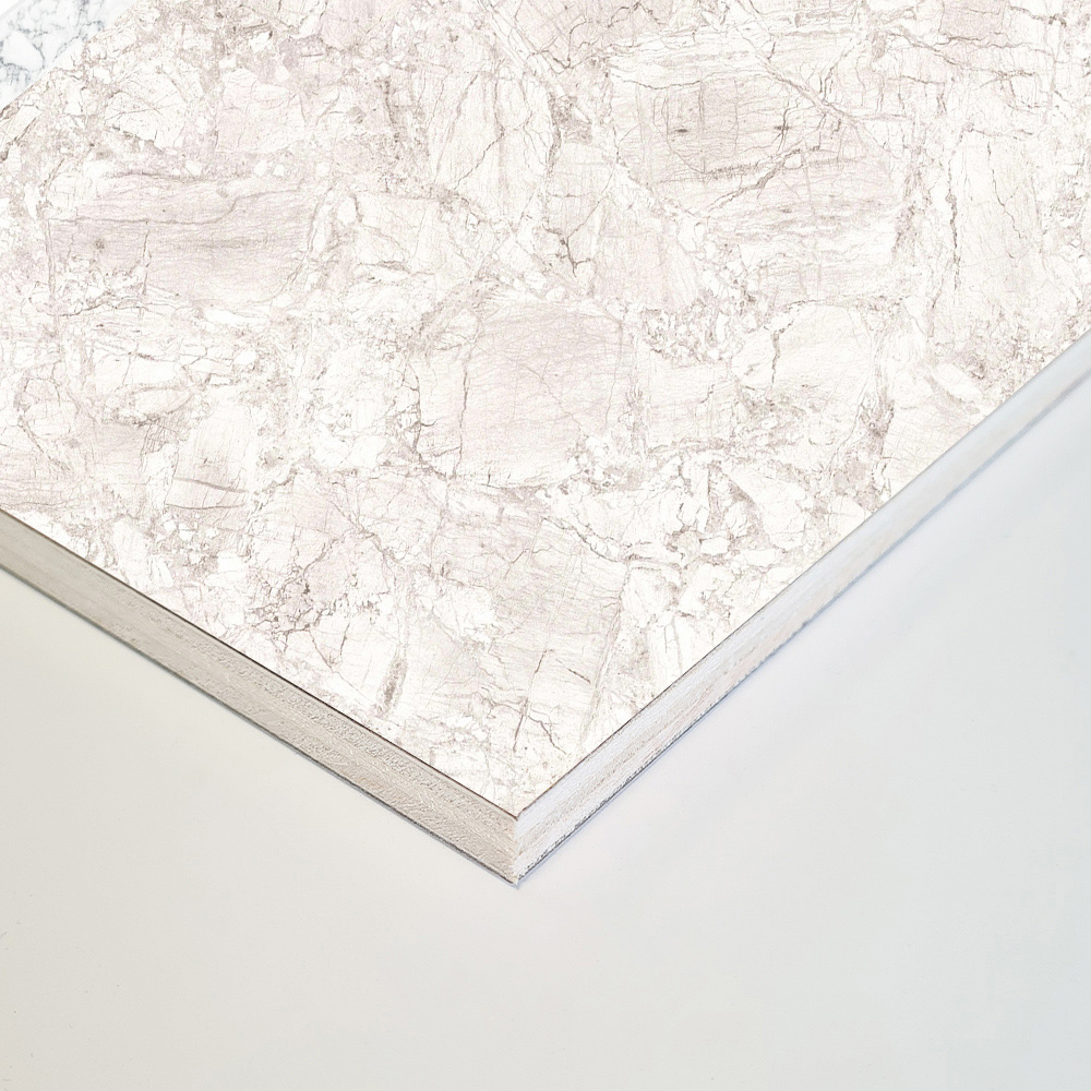 Wetwall Mermaid 2420 x 900mm Bianco Marble Concrete Plywood Shower Wall Panel Image 3