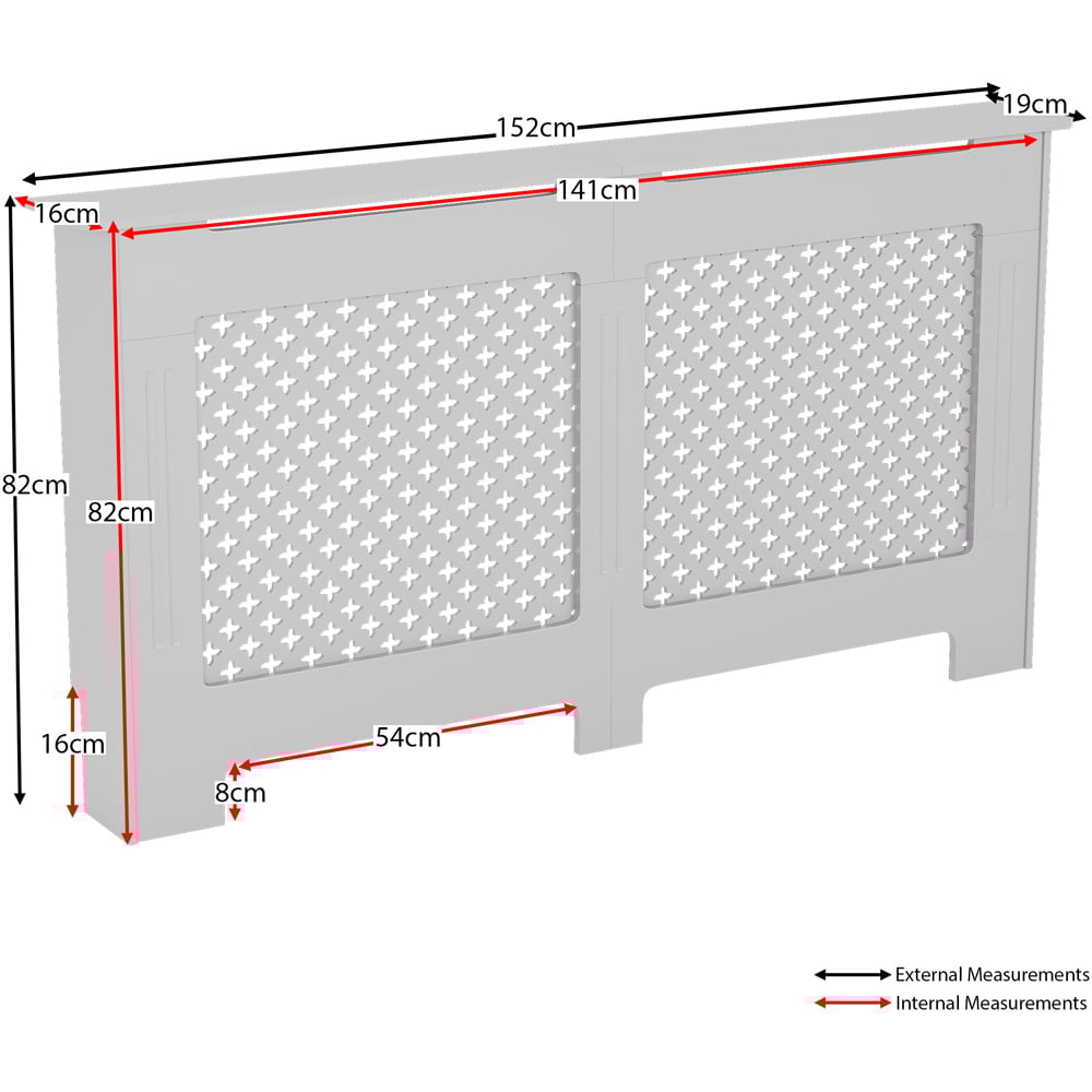 Vida Designs Oxford White Radiator Cover Large Image 6
