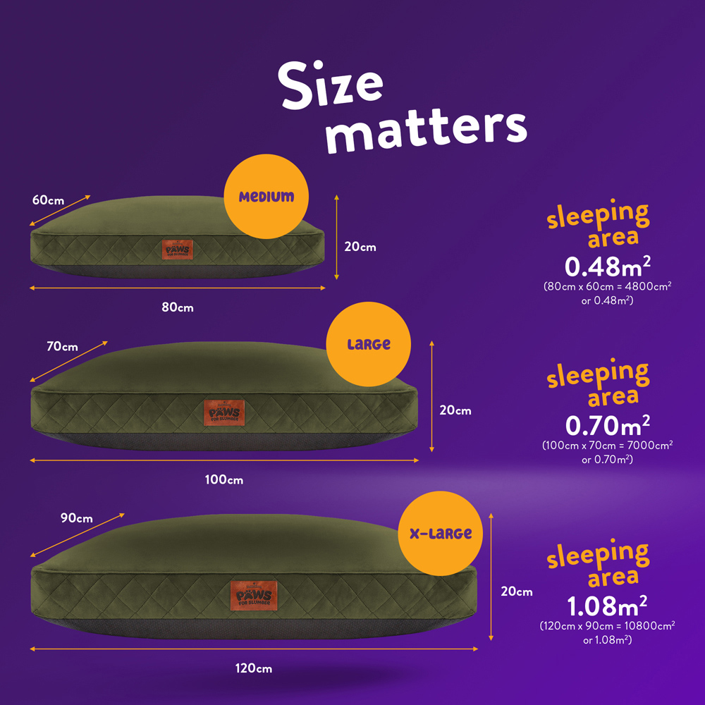 Slumberdown Large Green Padded Pet Bed Image 9