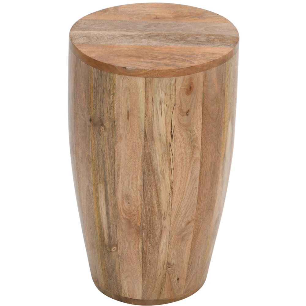 Brooklyn Surrey Drum Style Solid Wood Side Table Image 2