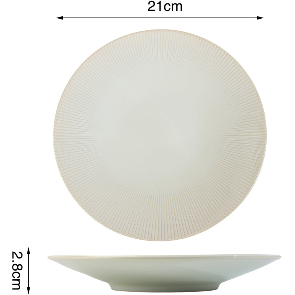 Waterside Reactive Glaze Cream 16 Piece Dinner Set Image 5