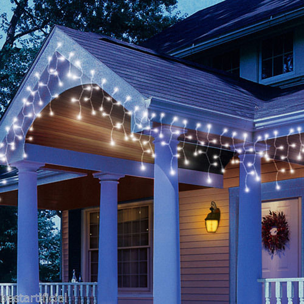 Best Artificial Bright White LED Icicle Light 2.5m Image 4