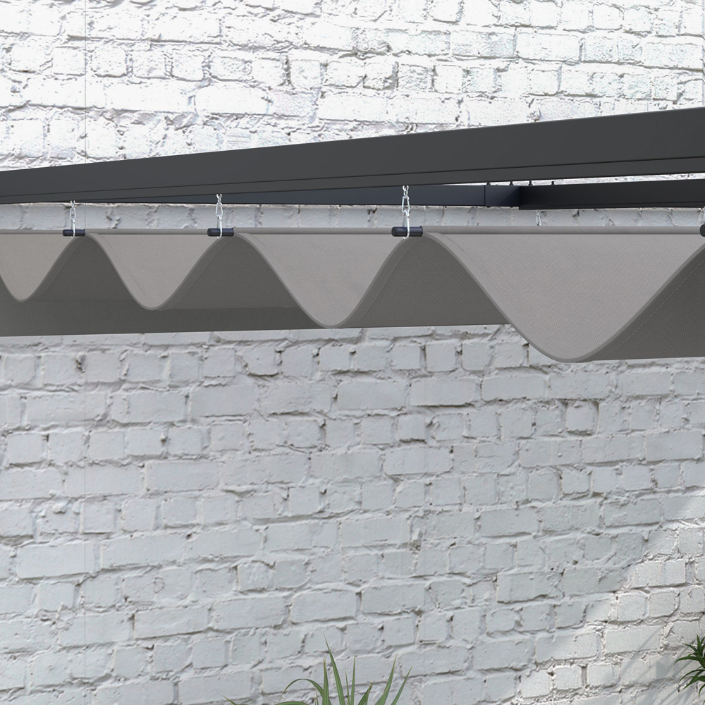 Outsunny 2 x 3m Retractable Lean to Pergola Image 3
