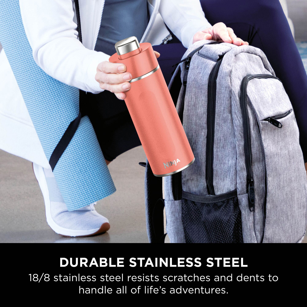 Ninja Thirsti Coral Travel Bottle 700ml Image 4