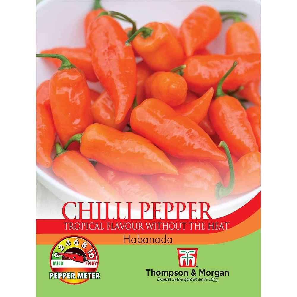 Thompson & Morgan Chilli Pepper Habanada 5 Seeds Packet Image 2