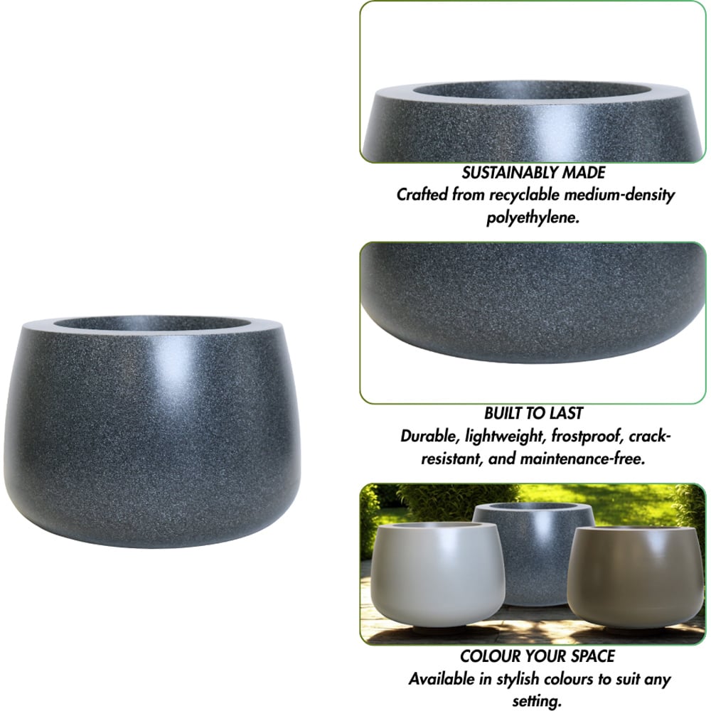 Trifibre Hardwick Granite Roto Moulded Planter 39 x 57cm Image 6