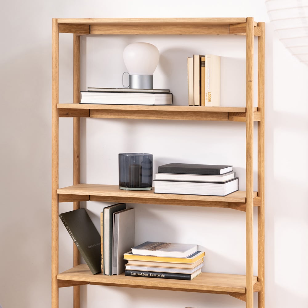 Florence Braidwood 4 Shelf Oak Bookcase Image 8