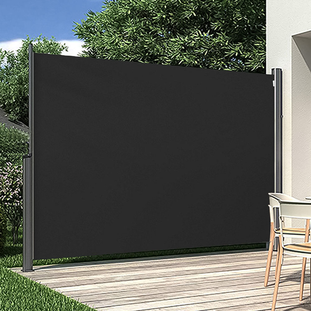 Living and Home Grey Retractable Side Awning 4 x 1.8m Image 1