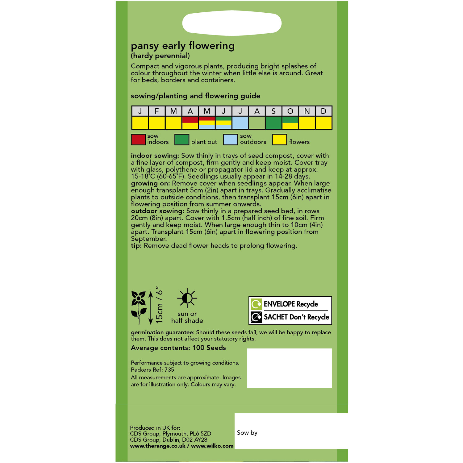 Wilko Pansy Early Flowering Seeds Image 2