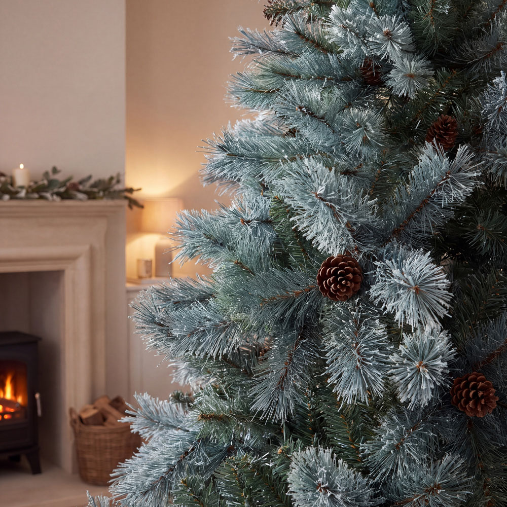 Bosk Heartwood Blue Pine Artificial Christmas Tree with Cones 7.5ft Image 5