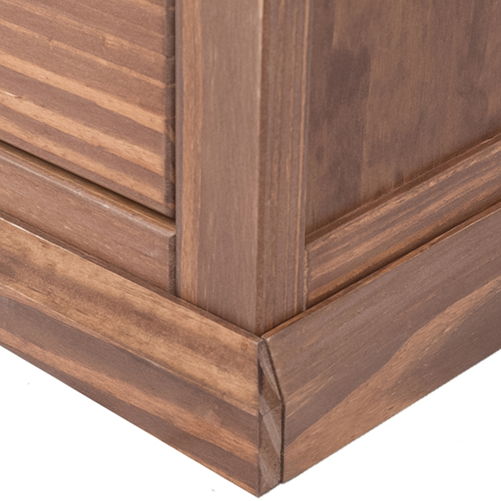 Tirolo 4 Drawer Light Brown Chest of Drawers with Brass Drop Handles Image 7