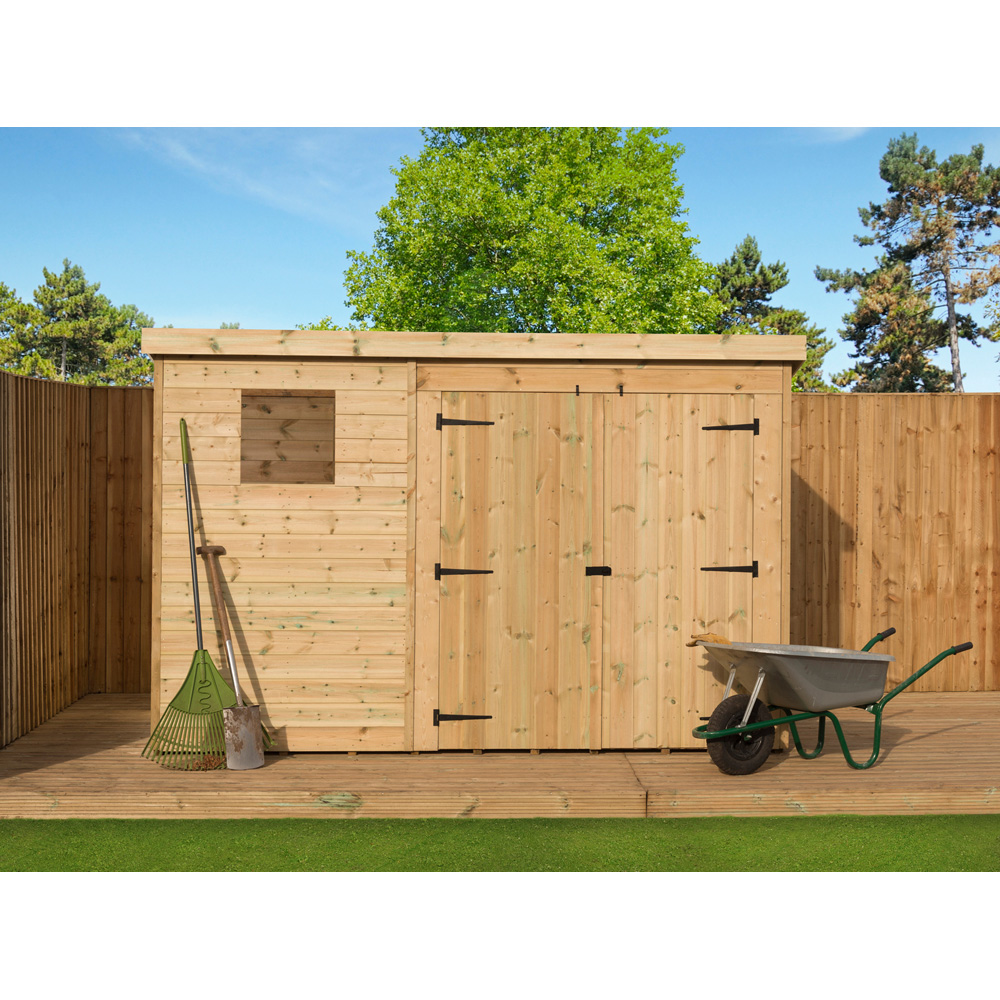 Empire Sheds 4000 10 x 8ft Double Door Tongue and Groove Pent Garden Shed Image 4