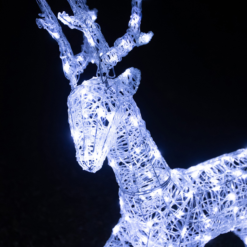 The Christmas Centre 200 LED Soft Acrylic Light-Up Stag Reindeer 4.4ft Image 6