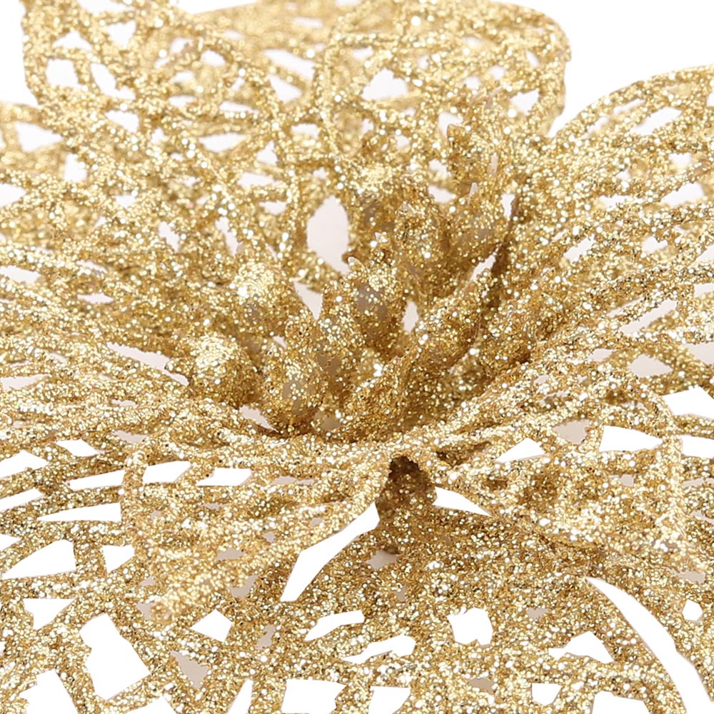 Living and Home Gold Flowers Ornament 30 Pack Image 7