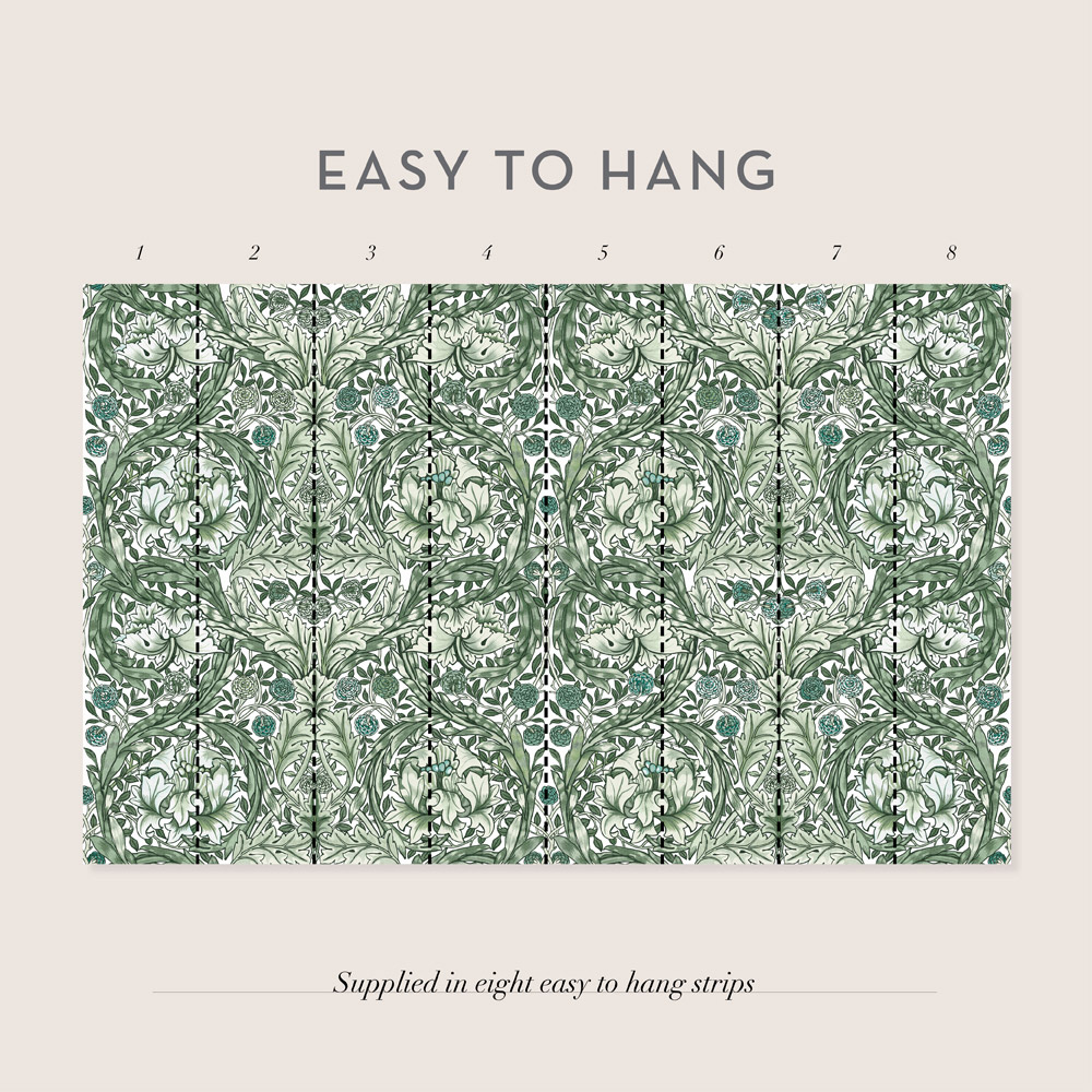 William Morris African Marigold Green Mural Image 3