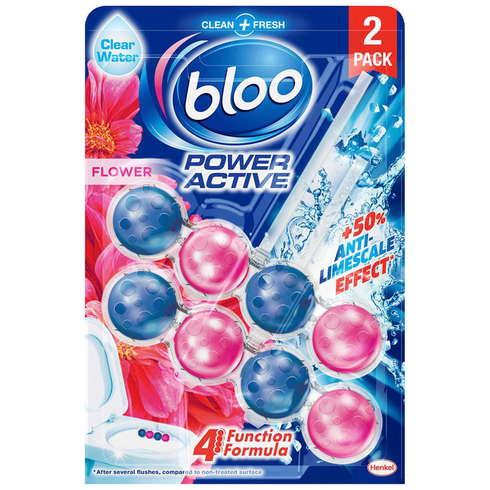 Bloo Power Active Flower 4 Function Formula Toilet Rim Block 50g 6 Pack Image 2