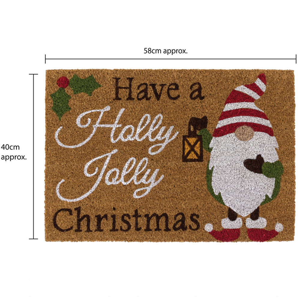 JVL Latex Backed Coir Gonks Entrance Doormat 40 x 58cm Image 9