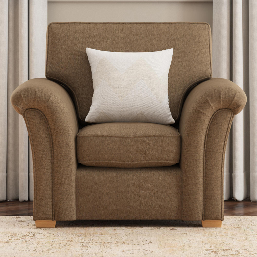 Castleacre Venice Nutmeg Fixed Back Armchair Image 5