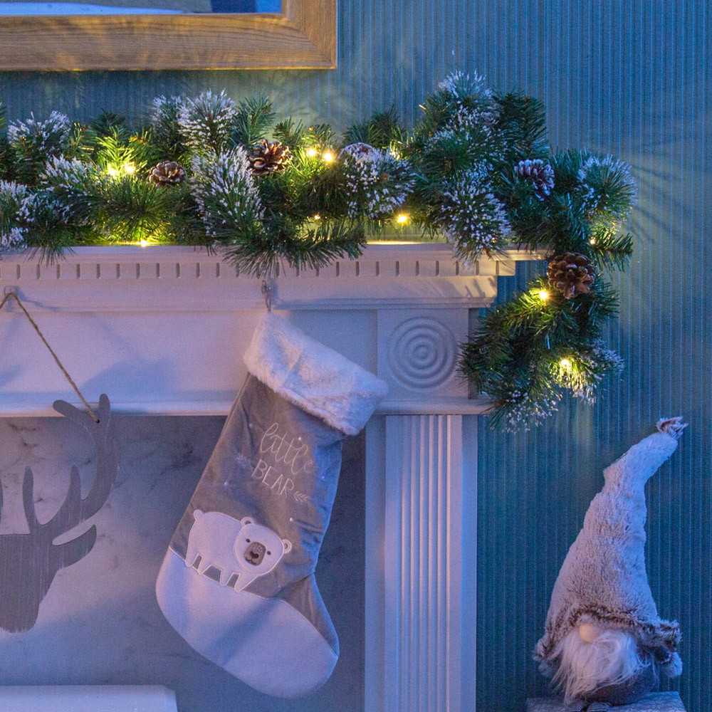The Christmas Workshop Warm White LED Christmas Garland with Pinecones 183cm Image 7