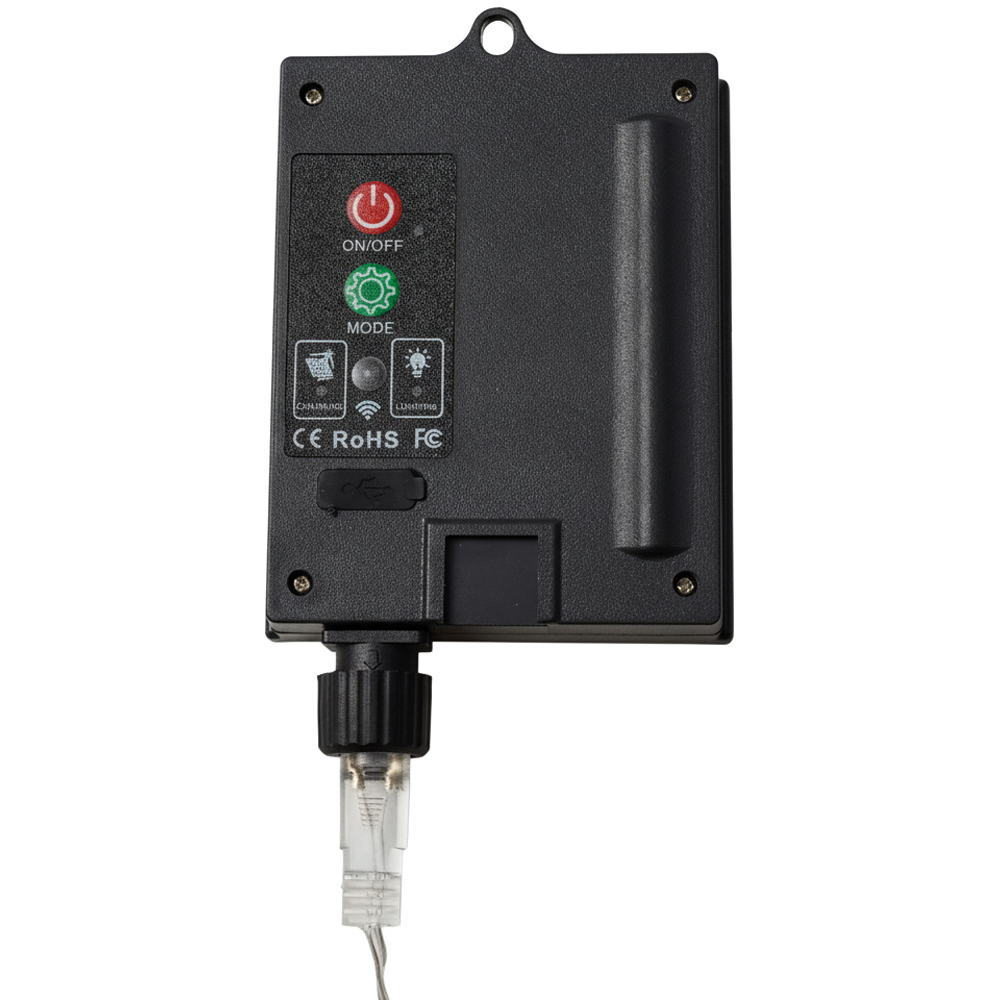 Living and Home 600 Warm White LED Solar Powered Icicle String Lights with Remote Control 15m Image 2