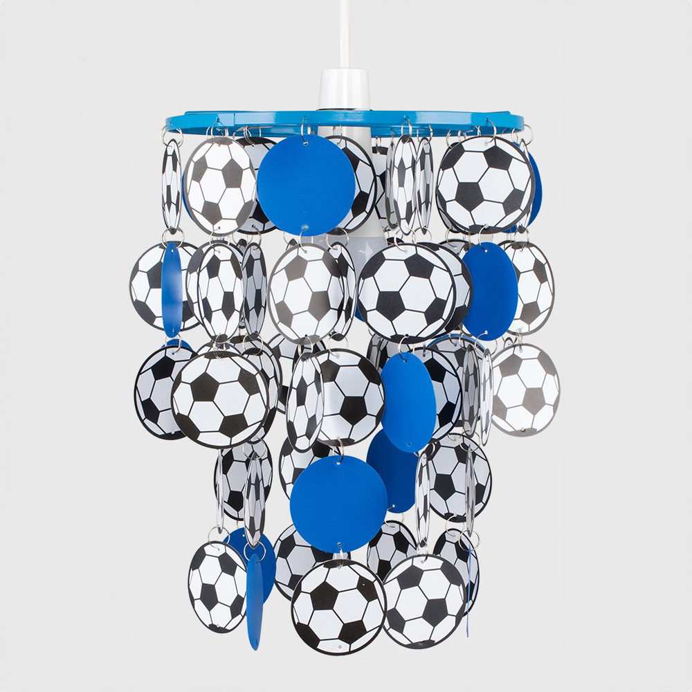 ValueLights Football Blue and White Droplet Ceiling Pendant Lamp Shade Image 3