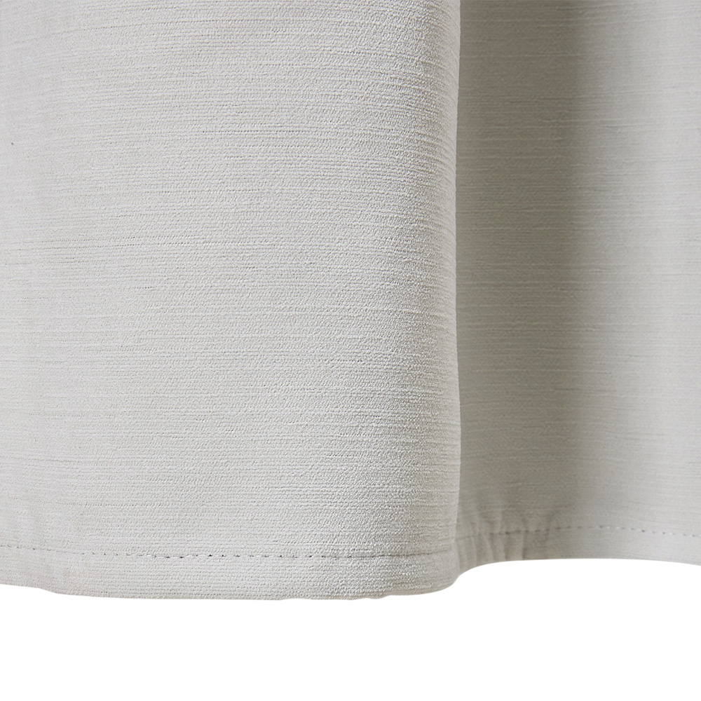 Living and Home Solid Beige White Blackout Chenille Curtains 117 x 137cm Image 3