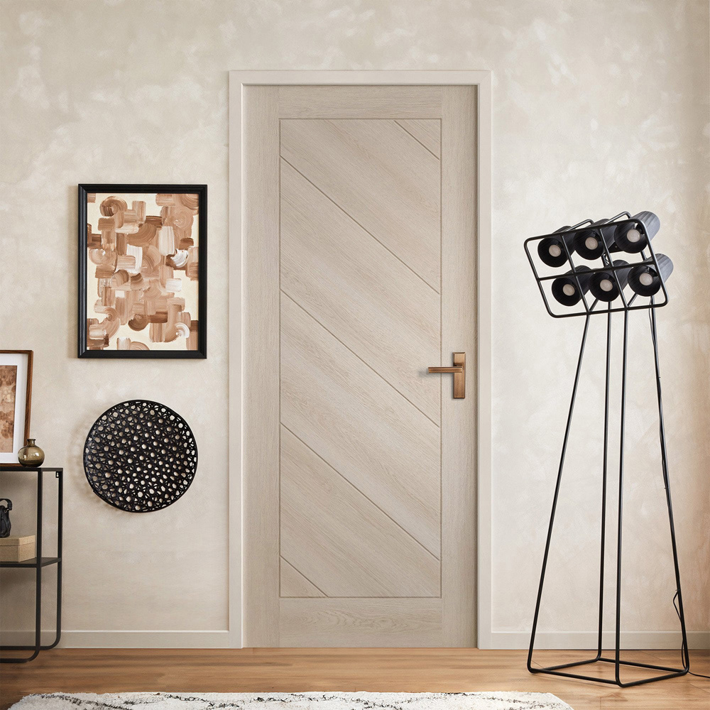 Stockholm Ivory Laminated Fully Finished FD30 Internal Fire Door 1981 x 686mm Image 2