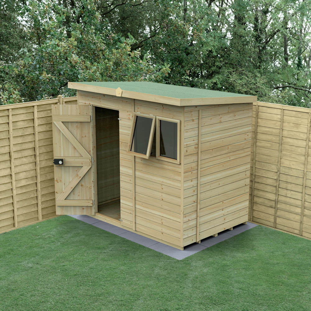 Forest Garden Timberdale 7 x 5ft Single Opening Pent Shed Image 2