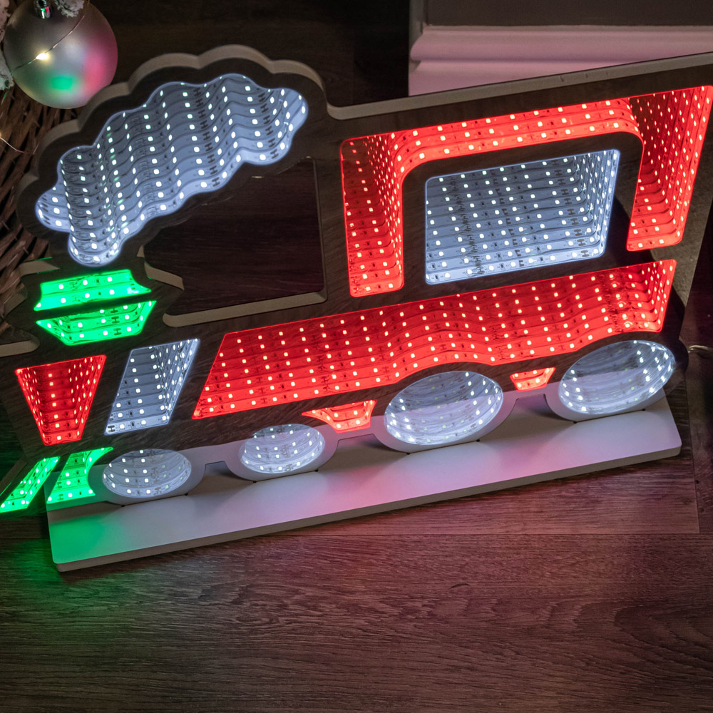 Samuel Alexander Multicolour LED Standing Train Infinity Light Christmas Decoration 60cm Image 6