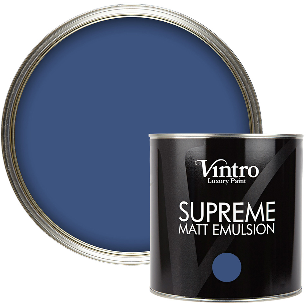 Vintro Paint Paris Blue Matt Emulsion Interior Paint 2.5L Image 1