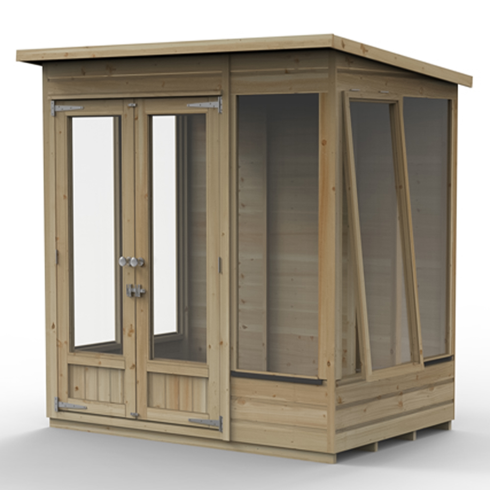 Forest Garden Beckwood 6 x 4ft Single Opening Shiplap Pent Summerhouse Image 4