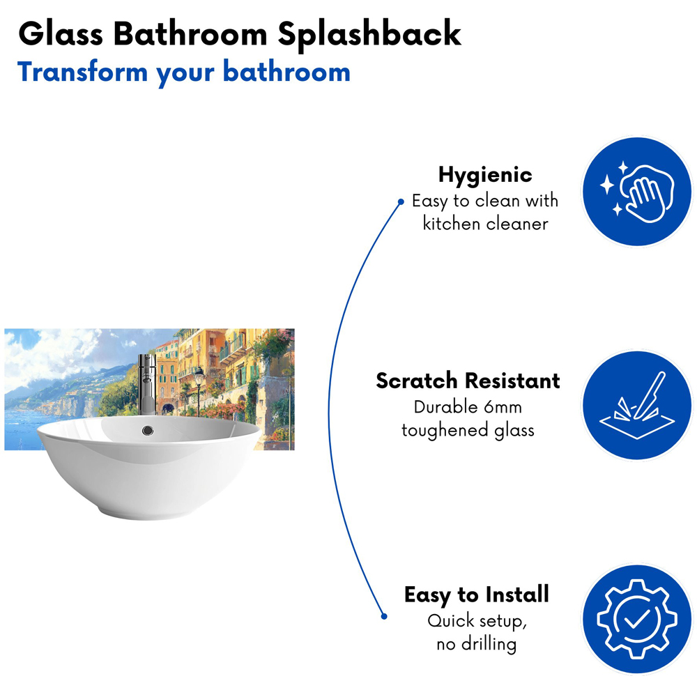 Warren Reed Designer Romantic Walk in Sorrento Bathroom Splashback 25 x 60cm Image 4