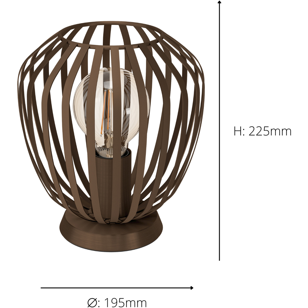 EGLO Espinal Bronze Steel Caged Style Table Lamp Image 5