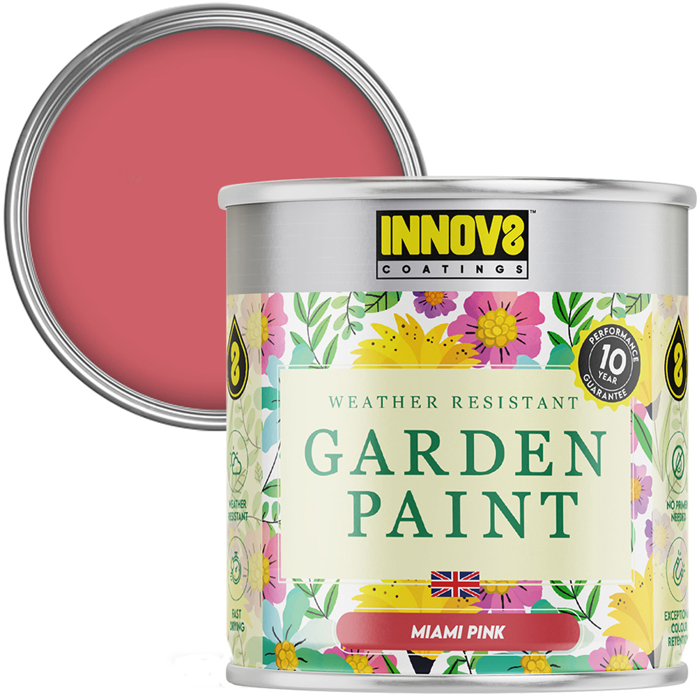 Innov8 Coatings Miami Pink Garden Paint 750ml Image 1