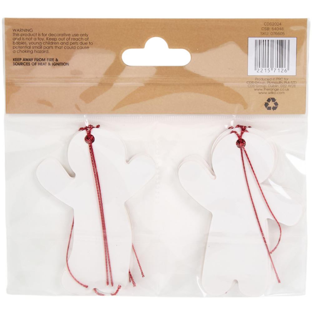 Pack of 10 Gingerbread Gift Tags - Orange Image 4