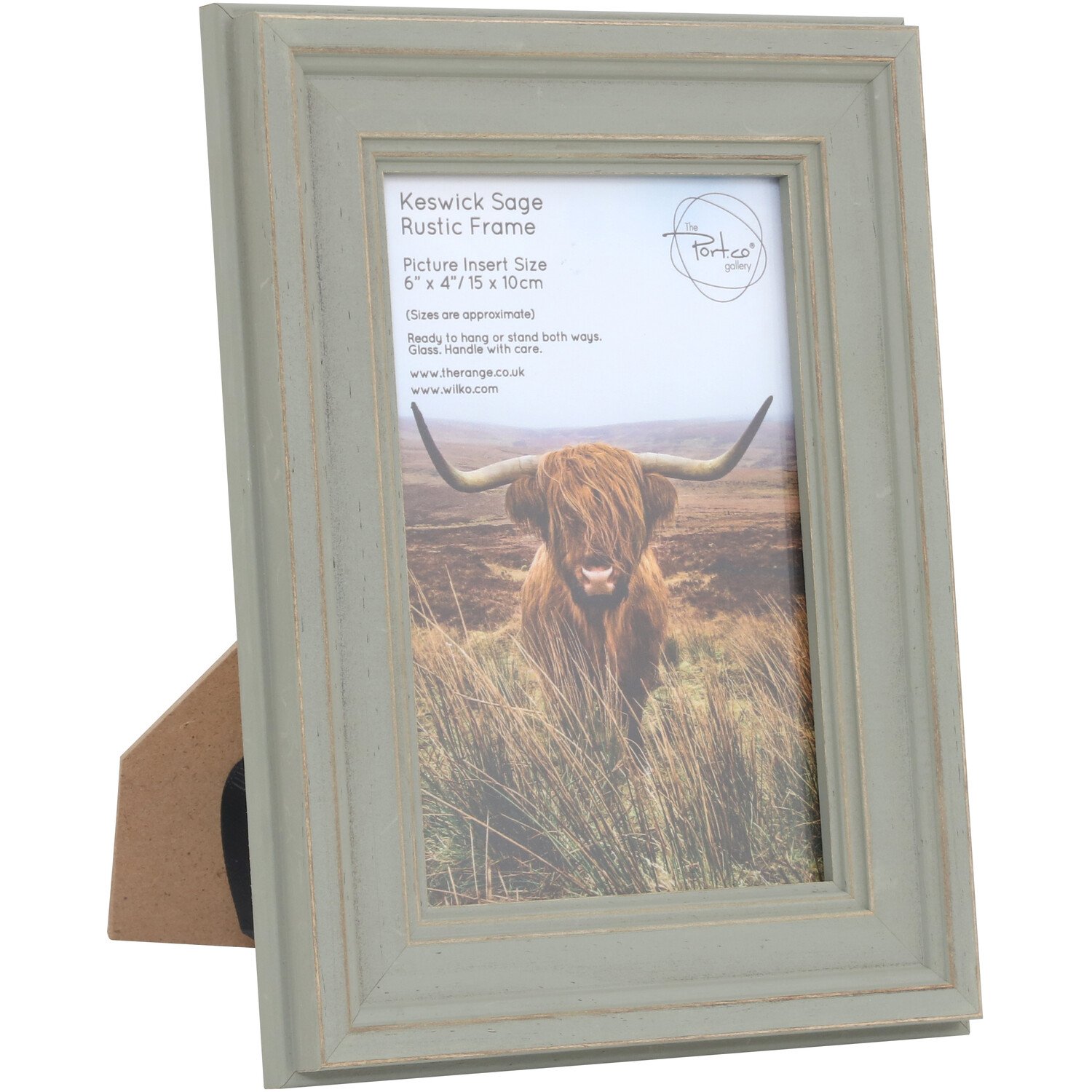 Keswick Sage Rustic Frame - Sage / 6x4in Image 2