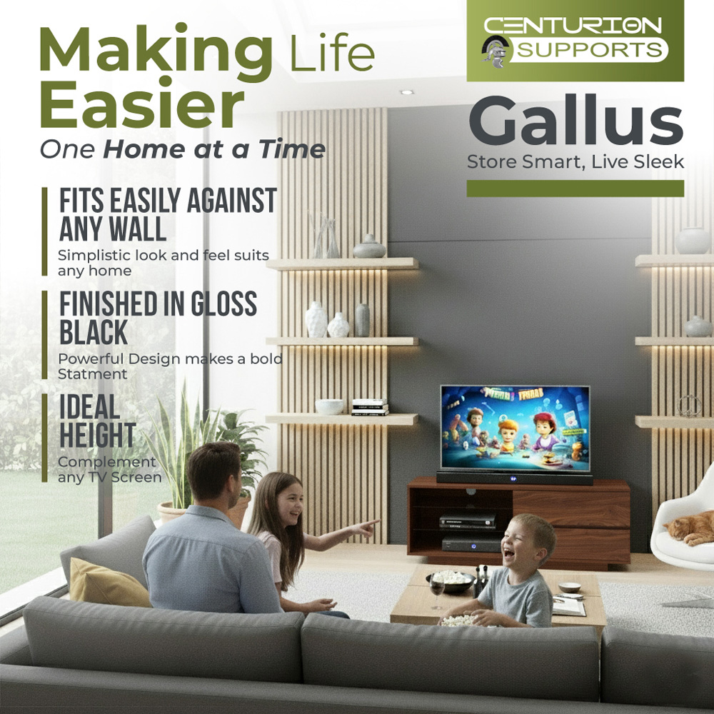 Centurion Supports Gallus 2 Drawer 3 Shelf Premium Walnut TV Unit Image 6