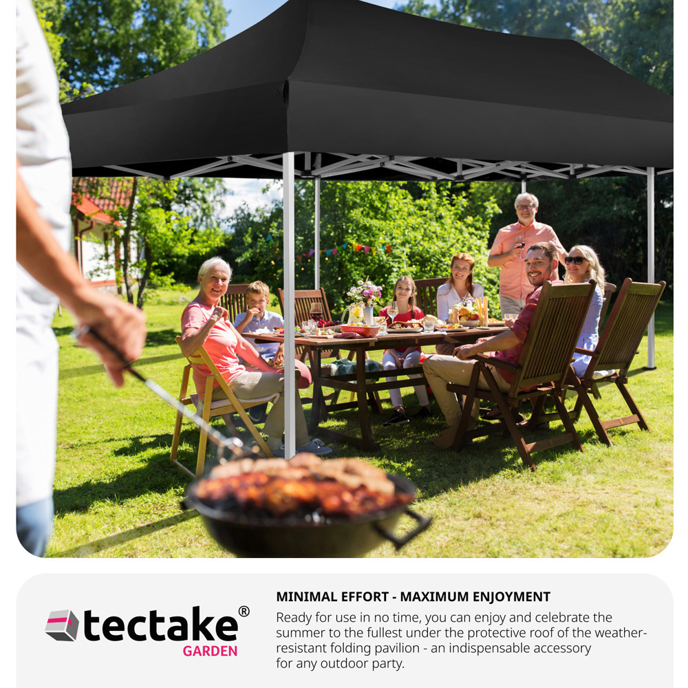tectake Viola 6 x 3m Black Gazebo Image 7