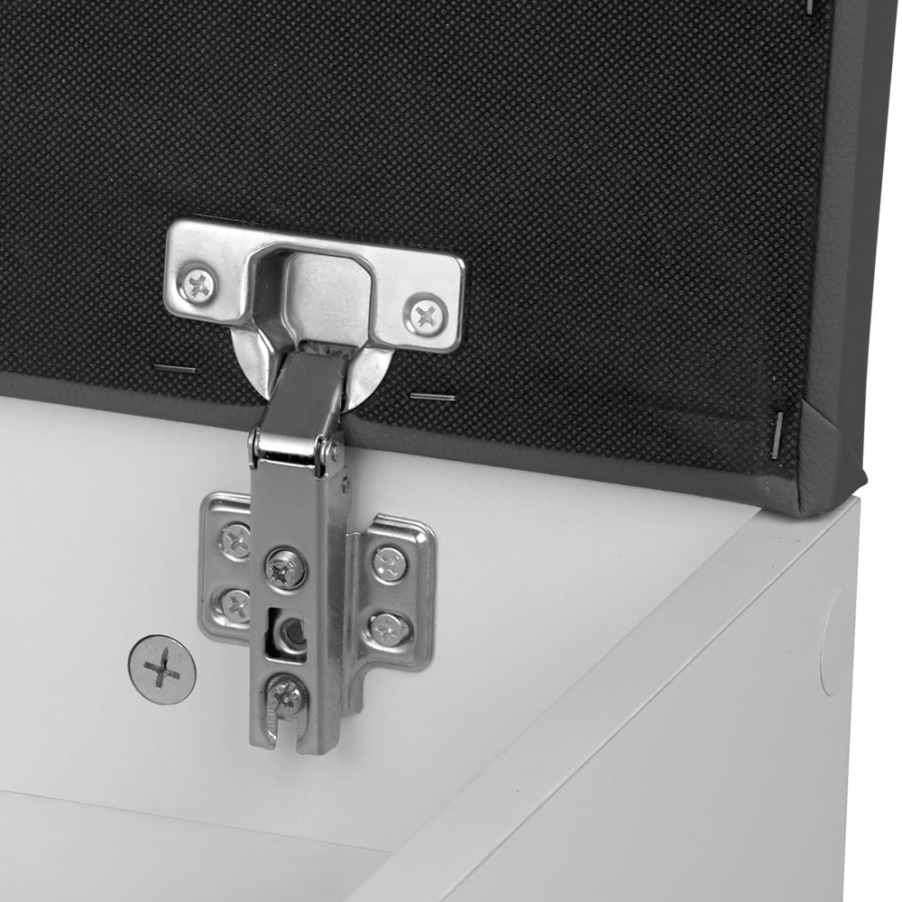 tectake Jasmina 2 Shelf White Shoe Rack Bench with Cushion Image 7