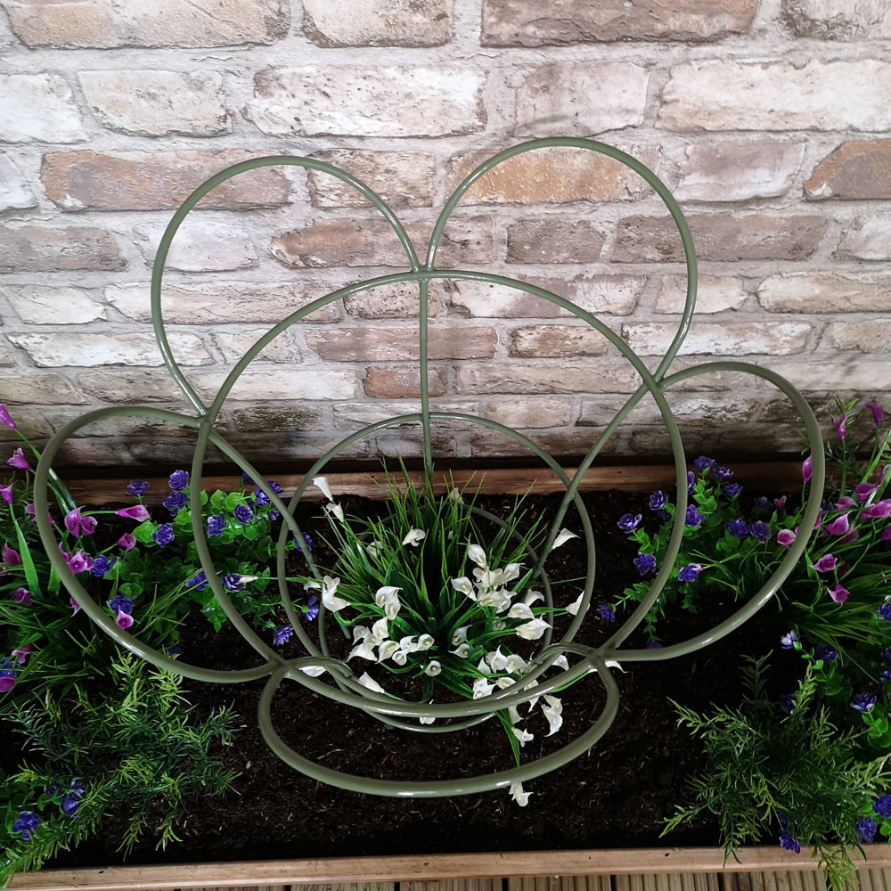 Samuel Alexander Sage Green Steel Herbaceous Garden Plant Support Basket 65cm x 37cm Image 3