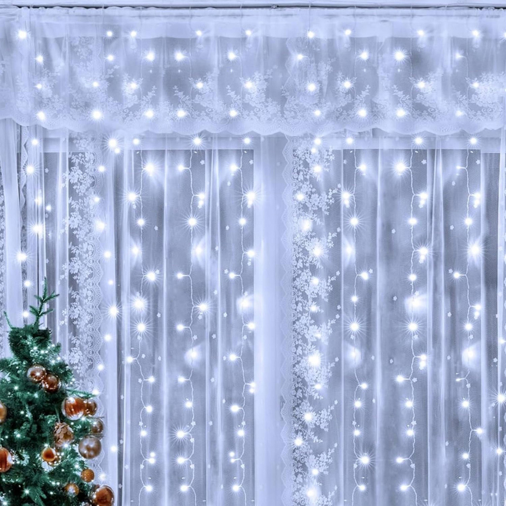 Marco Paul Cool White LED Window Curtain String Fairy Light 3m Image 3