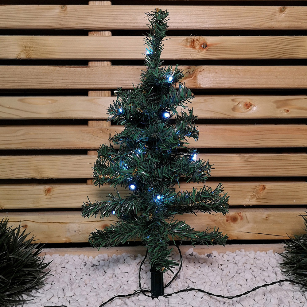 Samuel Alexander 6 Piece 15 White LED Green Tree Christmas Path Light 5m Image 5