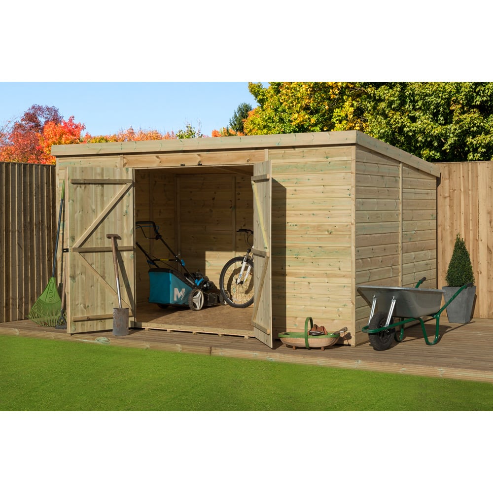 Empire Sheds 5000 14 x 8ft Double Door Tongue and Groove Pent Garden Shed Image 3