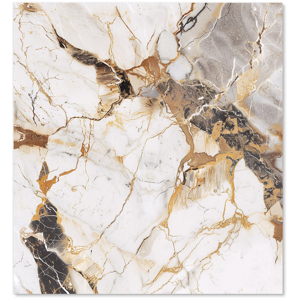 Warren Reed Designer Sleek Pale Marble Effect Glass Kitchen Splashback 65 x 60cm Image 2