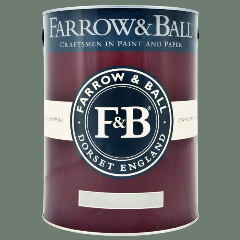Farrow & Ball Estate Eggshell Green Smoke Satin Paint 5L Image 2