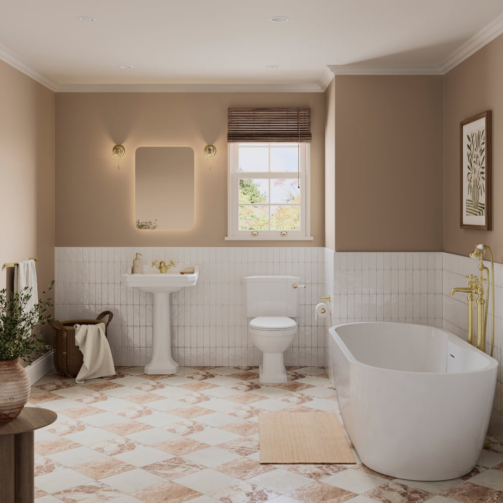 Bathstore White Striking Double Round End Freestanding Bath 1650 x ...