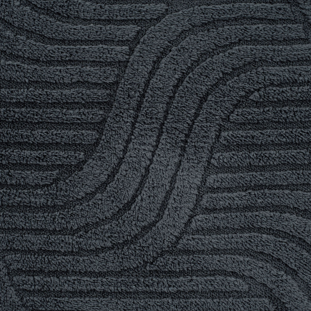 Living and Home Dark Grey Minimalist Wavy Geometric Non-Slip Sofa Mat 160 x 90cm Image 3