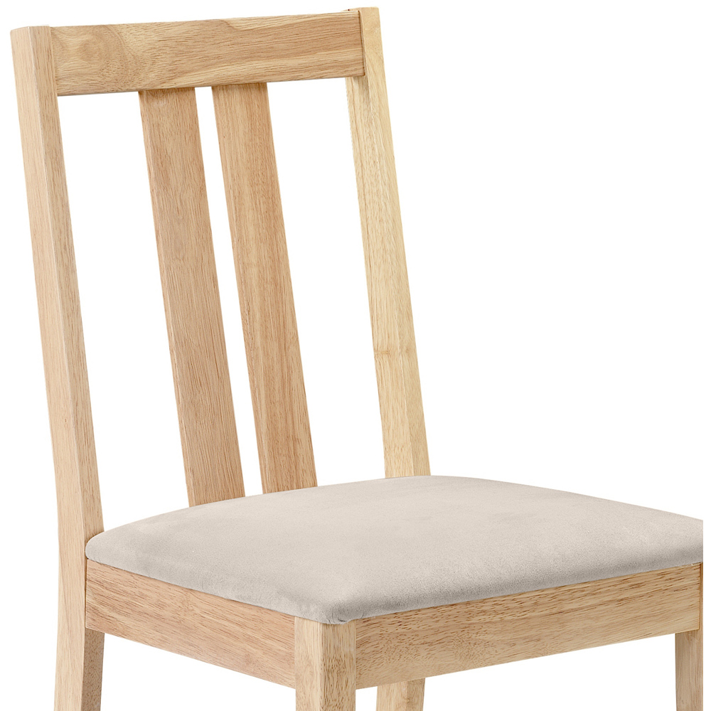 Julian Bowen Rufford Set of 2 Natural Dining Chairs Image 5